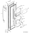 FRESH FOOD DOOR Diagram and Parts List for PSSF3RGZBBB  General Electric Refrigerator