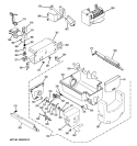 ICE MAKER & DISPENSER Diagram and Parts List for PSSF3RGZBBB  General Electric Refrigerator