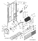 SEALED SYSTEM & MOTHER BOARD Diagram and Parts List for SSH25KFXJWW  General Electric Refrigerator