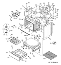 BODY PARTS Diagram and Parts List for JB740SP2SS  General Electric Range