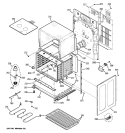 LOWER OVEN Diagram and Parts List for JB850DP3WW  General Electric Range