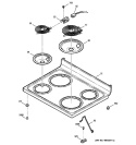 COOKTOP Diagram and Parts List for JBP28GR1SA  General Electric Range