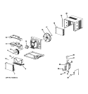 CABINET Diagram and Parts List for AKQ12DNT1  General Electric Air Conditioner