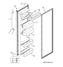 FRESH FOOD DOOR Diagram and Parts List for ESH22JSXKSS  General Electric Refrigerator