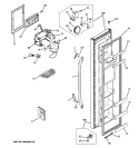 FREEZER DOOR Diagram and Parts List for GSS22JETJCC  General Electric Refrigerator