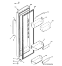 FRESH FOOD DOOR Diagram and Parts List for LSHF6LGZBCBB  General Electric Refrigerator
