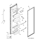 FRESH FOOD DOOR Diagram and Parts List for GSE22KEWJFSS  General Electric Refrigerator