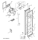 FREEZER DOOR Diagram and Parts List for GSH22JSXMSS  General Electric Refrigerator