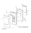 CONTROL PARTS Diagram and Parts List for JNM1541SM4SS  General Electric Microwave