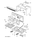 OVEN CAVITY PARTS Diagram and Parts List for JVM1540DM4BB  General Electric Microwave