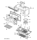 OVEN CAVITY PARTS Diagram and Parts List for JVM1665DN2WW  General Electric Microwave