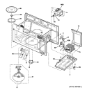 INTERIOR PARTS 1 Diagram and Parts List for JVM1665DN2WW  General Electric Microwave