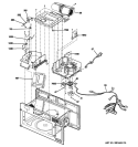 INTERIOR PARTS 2 Diagram and Parts List for JVM1665DN2WW  General Electric Microwave