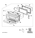 DOOR PARTS Diagram and Parts List for JVM2052DN2BB  General Electric Microwave