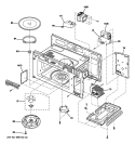 INTERIOR PARTS 1 Diagram and Parts List for JVM2052DN2BB  General Electric Microwave