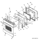 DOOR Diagram and Parts List for PB909SP1SS  General Electric Range