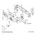 CONTROLS & BACKSPLASH Diagram and Parts List for GTAN4250M0WS  General Electric Washer