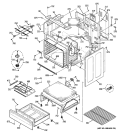 BODY PARTS Diagram and Parts List for JB680DP1WW  General Electric Range