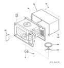 OVEN CAVITY PARTS Diagram and Parts List for JES735BJ01  General Electric Microwave