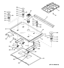 COOKTOP Diagram and Parts List for PGS968TEP2WW  General Electric Range