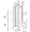 FREEZER DOOR Diagram and Parts List for ZIS420NXB  General Electric Refrigerator