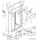 CASE PARTS Diagram and Parts List for ZIS420NXB  General Electric Refrigerator