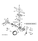 MOTOR-PUMP MECHANISM Diagram and Parts List for ADW1100N20BB  General Electric Dishwasher