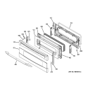 UPPER DOOR Diagram and Parts List for PB970SP4SS  General Electric Range
