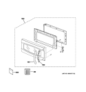 DOOR PARTS Diagram and Parts List for PVM1790DR1WW  General Electric Microwave