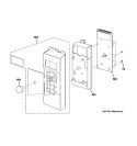 CONTROL PARTS Diagram and Parts List for PVM1790DR1WW  General Electric Microwave