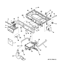 CONTROLS & DISPENSER Diagram and Parts List for WCCH404H5WW  General Electric Washer