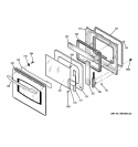 Part Location Diagram of WB32T10013 GE GASKET OVN Door