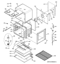 UPPER OVEN Diagram and Parts List for PT958DR1BB  General Electric Wall Oven