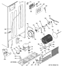 SEALED SYSTEM & MOTHER BOARD Diagram and Parts List for PTS22LHSCRBB  General Electric Refrigerator