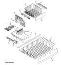 FREEZER SHELVES Diagram and Parts List for PFSF2MIXABB  General Electric Refrigerator