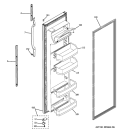 FRESH FOOD DOOR Diagram and Parts List for HSS22GFTNWW  Hotpoint Refrigerator