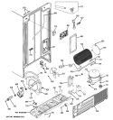 SEALED SYSTEM & MOTHER BOARD Diagram and Parts List for HSS22GFTNWW  Hotpoint Refrigerator