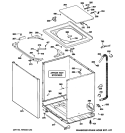 CABINET, COVER & FRONT PANEL Diagram and Parts List for HTAP1000M0WW  Hotpoint Washer