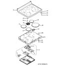 COOKTOP Diagram and Parts List for PHB925SP2SS  General Electric Wall Oven