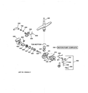 MOTOR-PUMP MECHANISM Diagram and Parts List for GSD4940C00SS  General Electric Dishwasher
