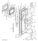 FRESH FOOD DOOR Diagram and Parts List for PSK27MHSBCCC  General Electric Refrigerator