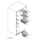 FREEZER SHELVES Diagram and Parts List for PSK27MHSBCCC  General Electric Refrigerator