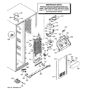 FREEZER SECTION Diagram and Parts List for PSK27NHSBCCC  General Electric Refrigerator