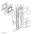 FRESH FOOD DOOR Diagram and Parts List for PSS26NHSCBB  General Electric Refrigerator