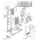 FREEZER SECTION Diagram and Parts List for PSS26PSSASS  General Electric Refrigerator