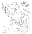 ICE MAKER & DISPENSER Diagram and Parts List for PSS26PSSASS  General Electric Refrigerator