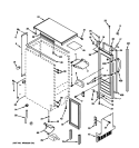 CABINET, LINER & DOOR PARTS Diagram and Parts List for ZDIS150WSS  General Electric Ice Maker