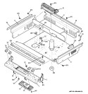 CONTROL PANEL & COOLING FAN Diagram and Parts List for JGSP28DEN3CC  General Electric Range