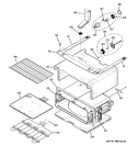 UPPER OVEN Diagram and Parts List for PB970SP5SS  General Electric Range