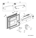 FREEZER DOOR Diagram and Parts List for GFSF6KEXDBB  General Electric Refrigerator